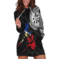 Philippines Strong Hoodie Dress Filipino Map Polynesian Tattoo - Wonder Print Shop