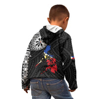 Philippines Strong Kid Hoodie Filipino Map Polynesian Tattoo - Wonder Print Shop