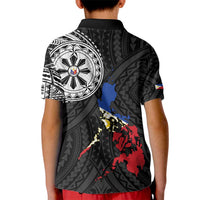 Philippines Strong Kid Polo Shirt Filipino Map Polynesian Tattoo - Wonder Print Shop