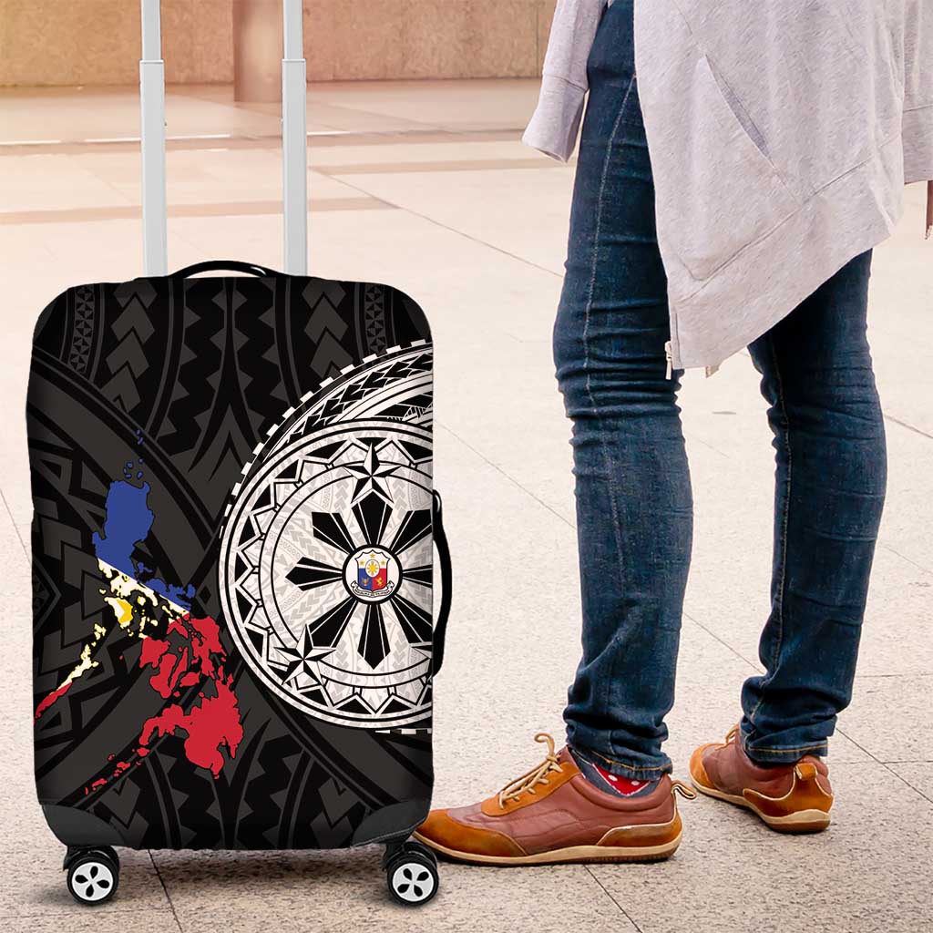 Philippines Strong Luggage Cover Filipino Map Polynesian Tattoo - Wonder Print Shop