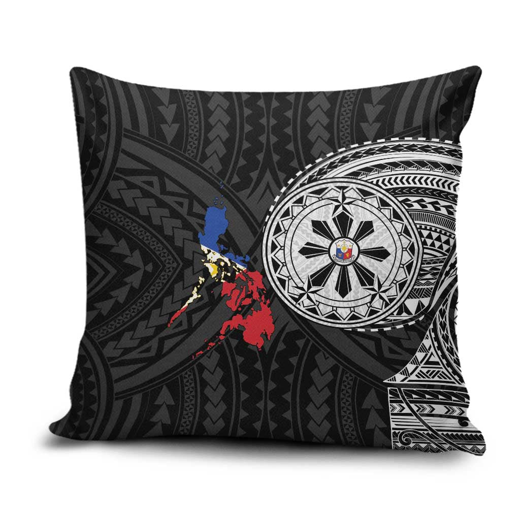 Philippines Strong Pillow Cover Filipino Map Polynesian Tattoo - Wonder Print Shop