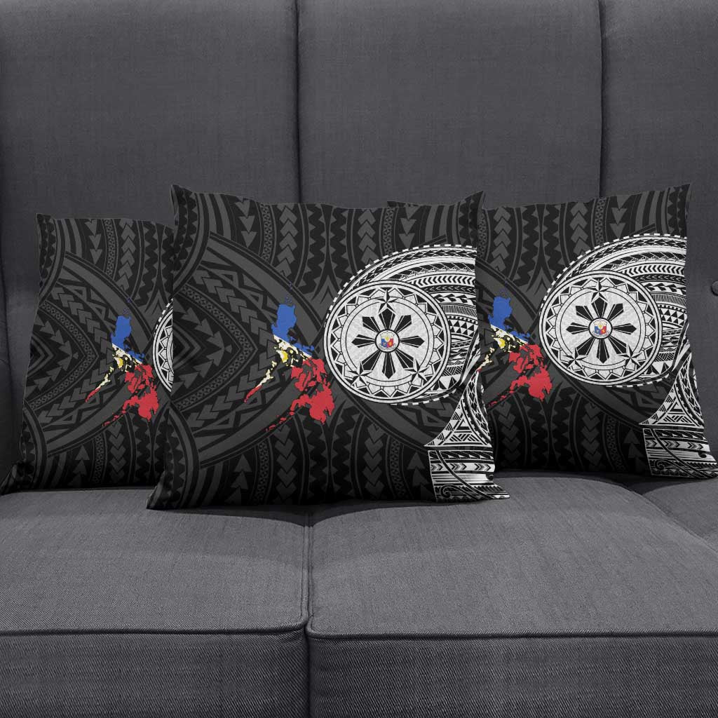 Philippines Strong Pillow Cover Filipino Map Polynesian Tattoo - Wonder Print Shop