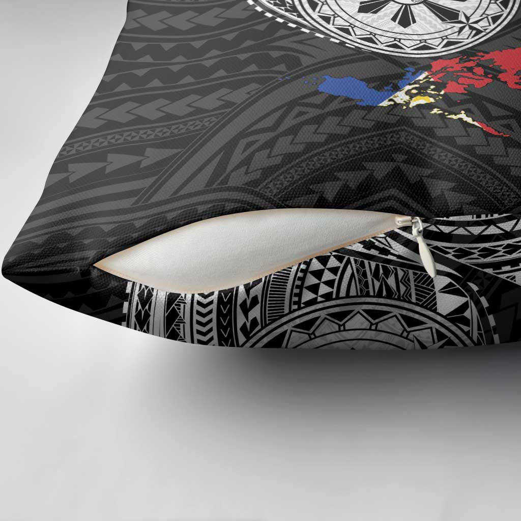 Philippines Strong Pillow Cover Filipino Map Polynesian Tattoo - Wonder Print Shop