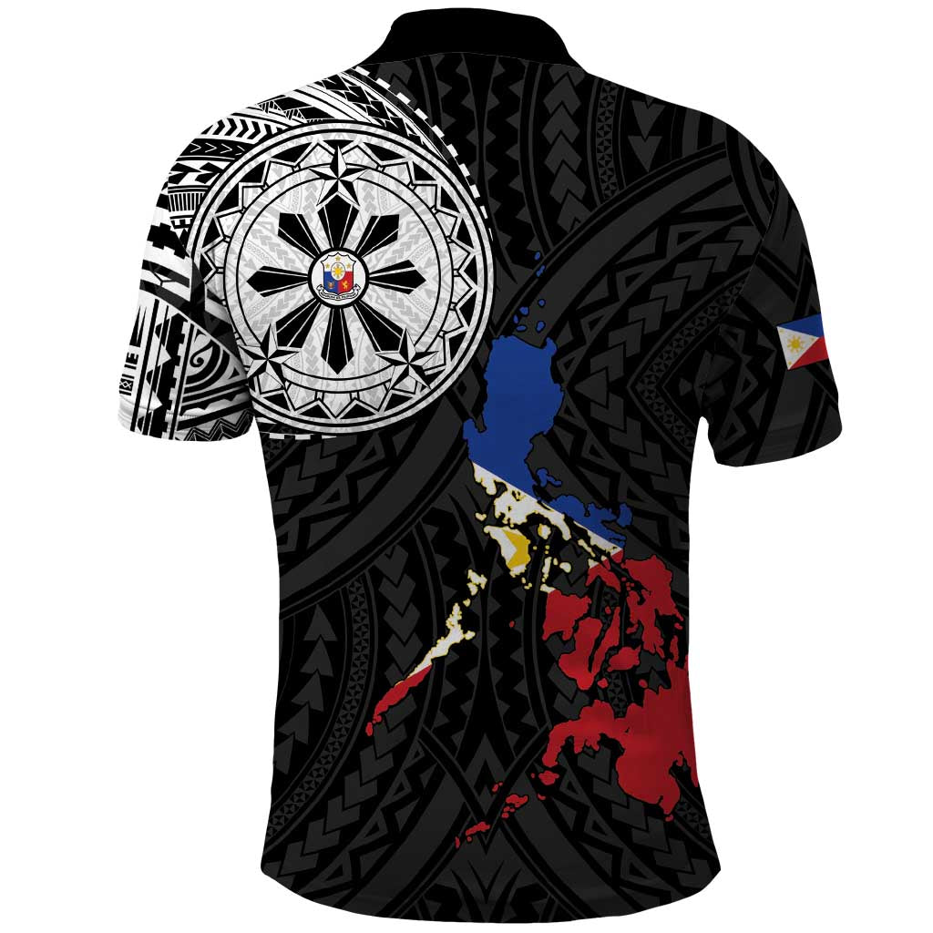 Philippines Strong Polo Shirt Filipino Map Polynesian Tattoo - Wonder Print Shop