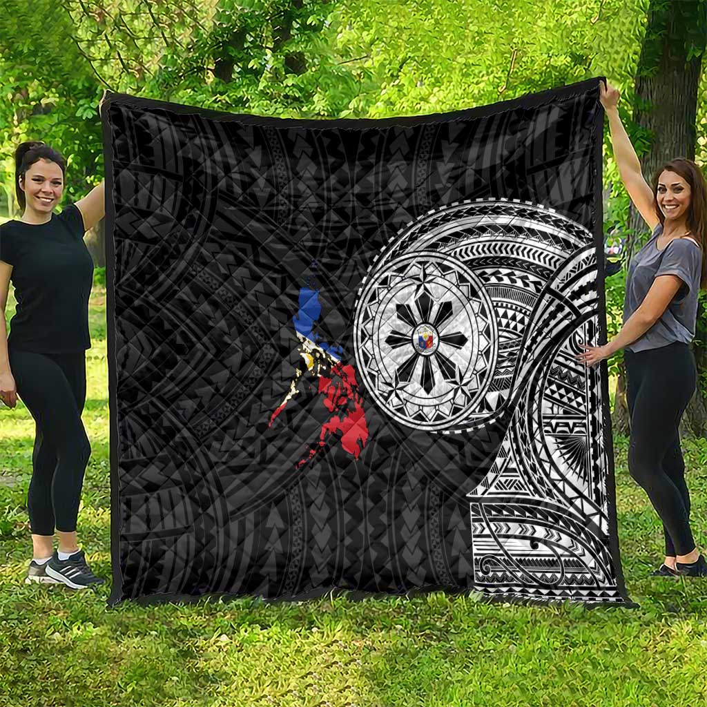 Philippines Strong Quilt Filipino Map Polynesian Tattoo - Wonder Print Shop