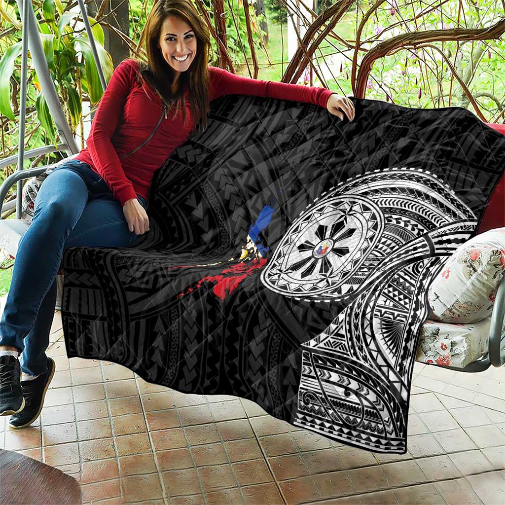 Philippines Strong Quilt Filipino Map Polynesian Tattoo - Wonder Print Shop
