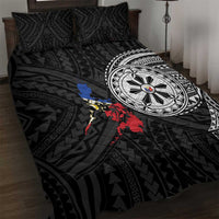 Philippines Strong Quilt Bed Set Filipino Map Polynesian Tattoo - Wonder Print Shop