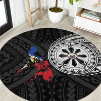 Philippines Strong Round Carpet Filipino Map Polynesian Tattoo - Wonder Print Shop