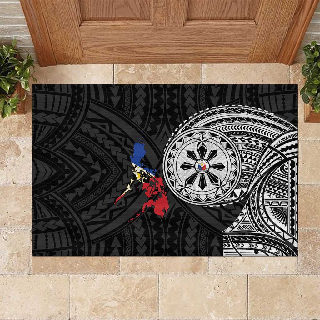 Philippines Strong Rubber Doormat Filipino Map Polynesian Tattoo - Wonder Print Shop