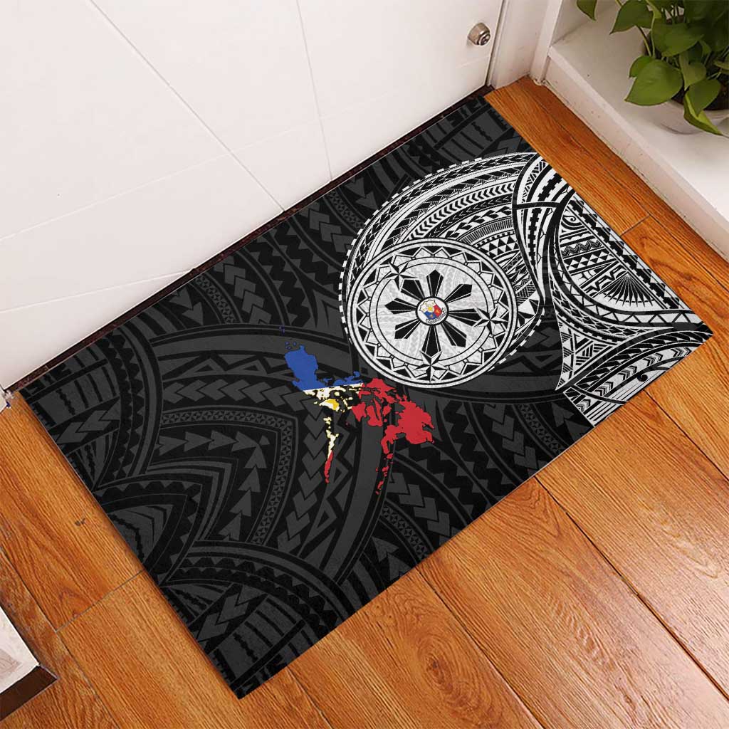 Philippines Strong Rubber Doormat Filipino Map Polynesian Tattoo - Wonder Print Shop