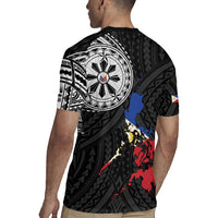 Philippines Strong Rugby Jersey Filipino Map Polynesian Tattoo - Wonder Print Shop