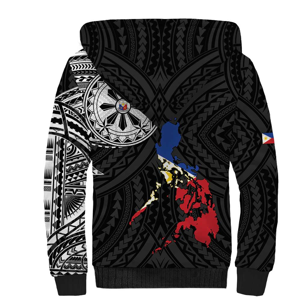 Philippines Strong Sherpa Hoodie Filipino Map Polynesian Tattoo - Wonder Print Shop