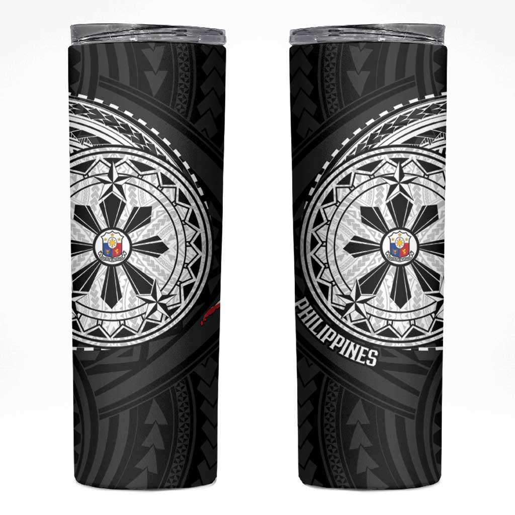 Philippines Strong Skinny Tumbler Filipino Map Polynesian Tattoo - Wonder Print Shop