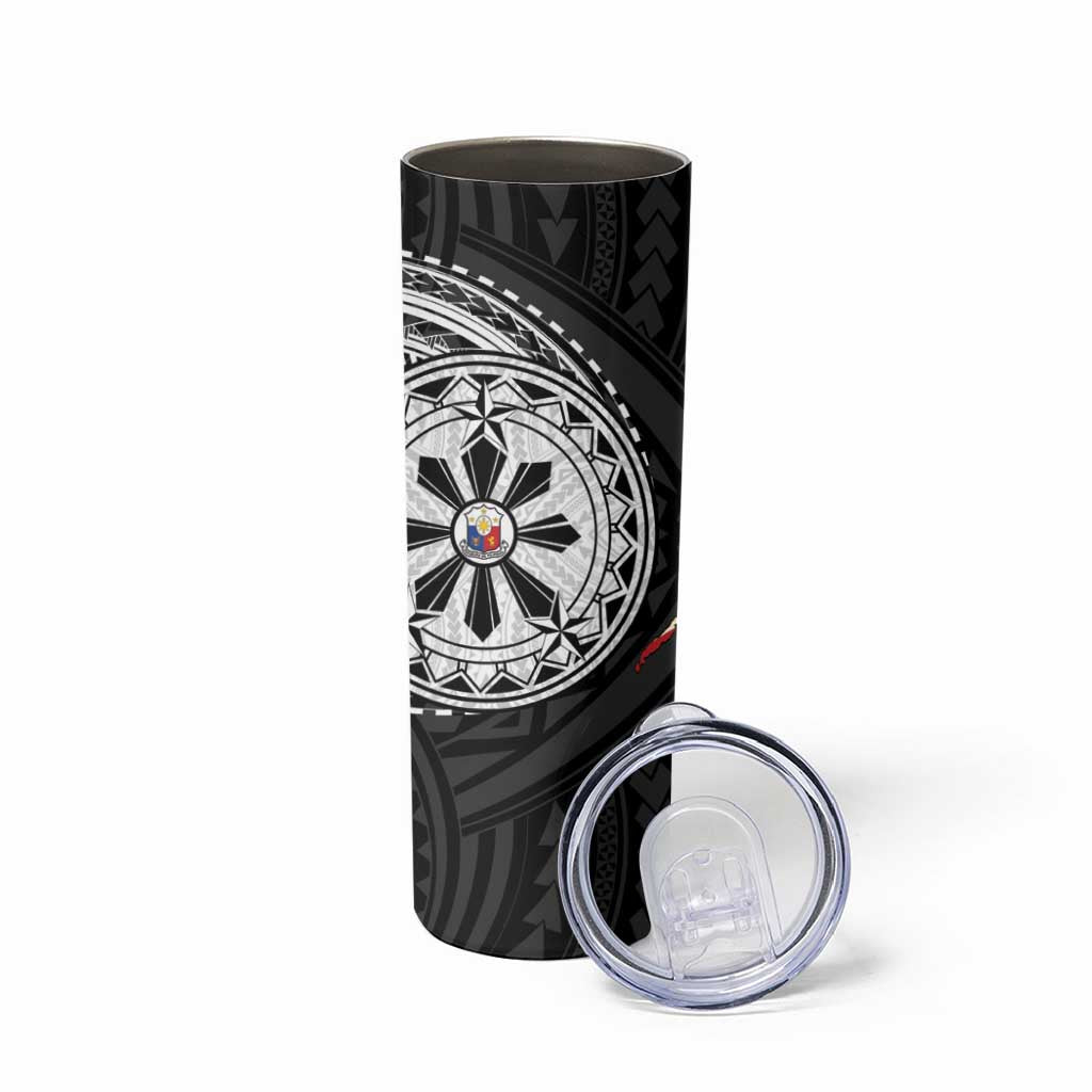 Philippines Strong Skinny Tumbler Filipino Map Polynesian Tattoo - Wonder Print Shop