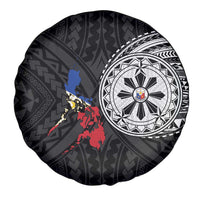 Philippines Strong Spare Tire Cover Filipino Map Polynesian Tattoo - Wonder Print Shop