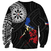 Philippines Strong Sweatshirt Filipino Map Polynesian Tattoo - Wonder Print Shop