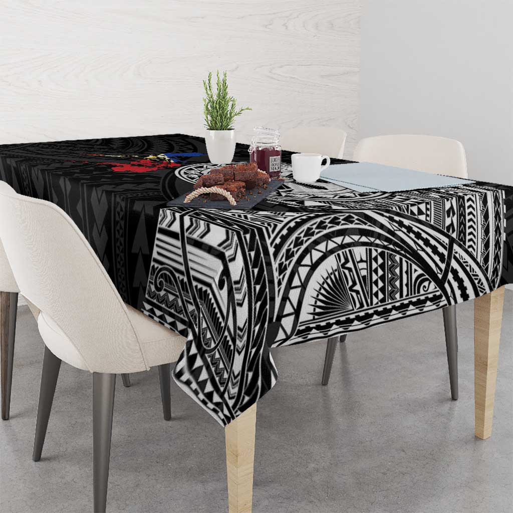 Philippines Strong Tablecloth Filipino Map Polynesian Tattoo - Wonder Print Shop