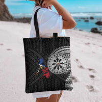 Philippines Strong Tote Bag Filipino Map Polynesian Tattoo - Wonder Print Shop