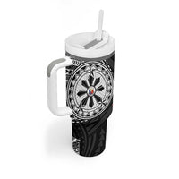 Philippines Strong Tumbler With Handle Filipino Map Polynesian Tattoo - Wonder Print Shop