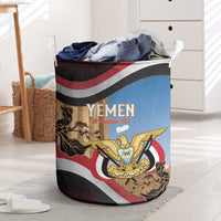 Personalised Yemen Independence Day Laundry Basket Awwam Temple With Coat Of Arms Proud - Wonder Print Shop