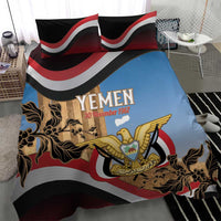 Personalised Yemen Independence Day Bedding Set Awwam Temple With Coat Of Arms Proud - Wonder Print Shop