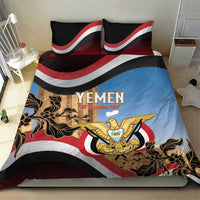 Personalised Yemen Independence Day Bedding Set Awwam Temple With Coat Of Arms Proud - Wonder Print Shop
