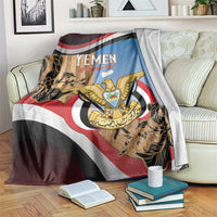 Personalised Yemen Independence Day Blanket Awwam Temple With Coat Of Arms Proud - Wonder Print Shop