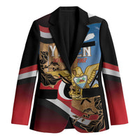Personalised Yemen Independence Day Blazer Awwam Temple With Coat Of Arms Proud - Wonder Print Shop
