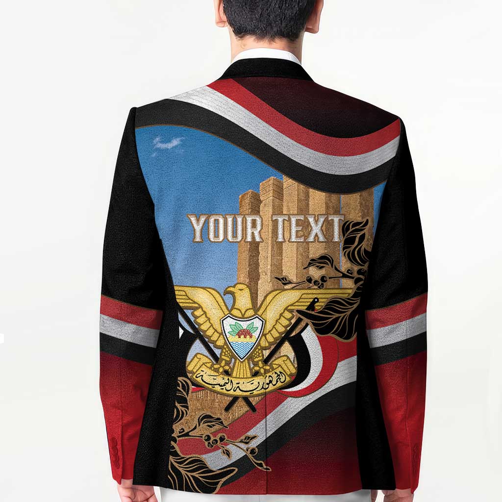 Personalised Yemen Independence Day Blazer Awwam Temple With Coat Of Arms Proud - Wonder Print Shop