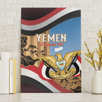 Personalised Yemen Independence Day Canvas Wall Art Awwam Temple With Coat Of Arms Proud - Wonder Print Shop