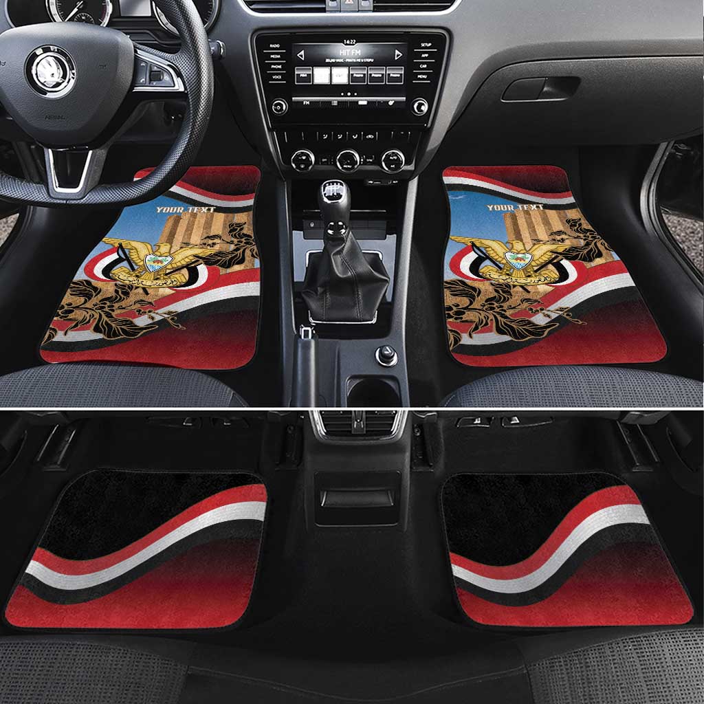 Personalised Yemen Independence Day Car Mats Awwam Temple With Coat Of Arms Proud - Wonder Print Shop