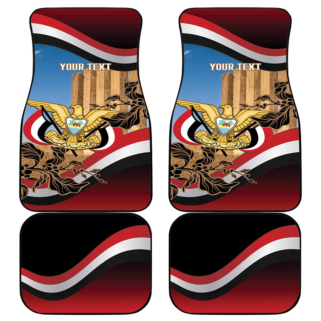 Personalised Yemen Independence Day Car Mats Awwam Temple With Coat Of Arms Proud - Wonder Print Shop