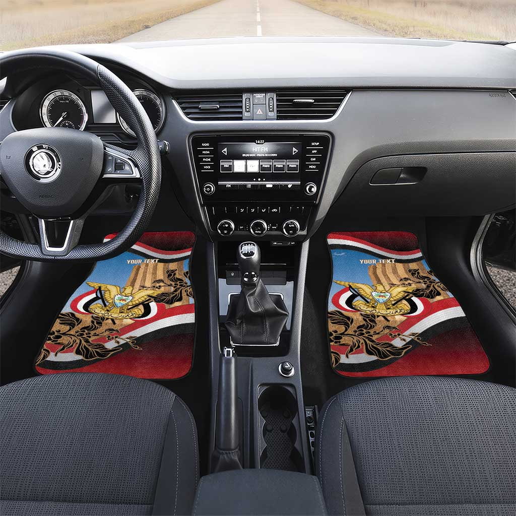 Personalised Yemen Independence Day Car Mats Awwam Temple With Coat Of Arms Proud - Wonder Print Shop