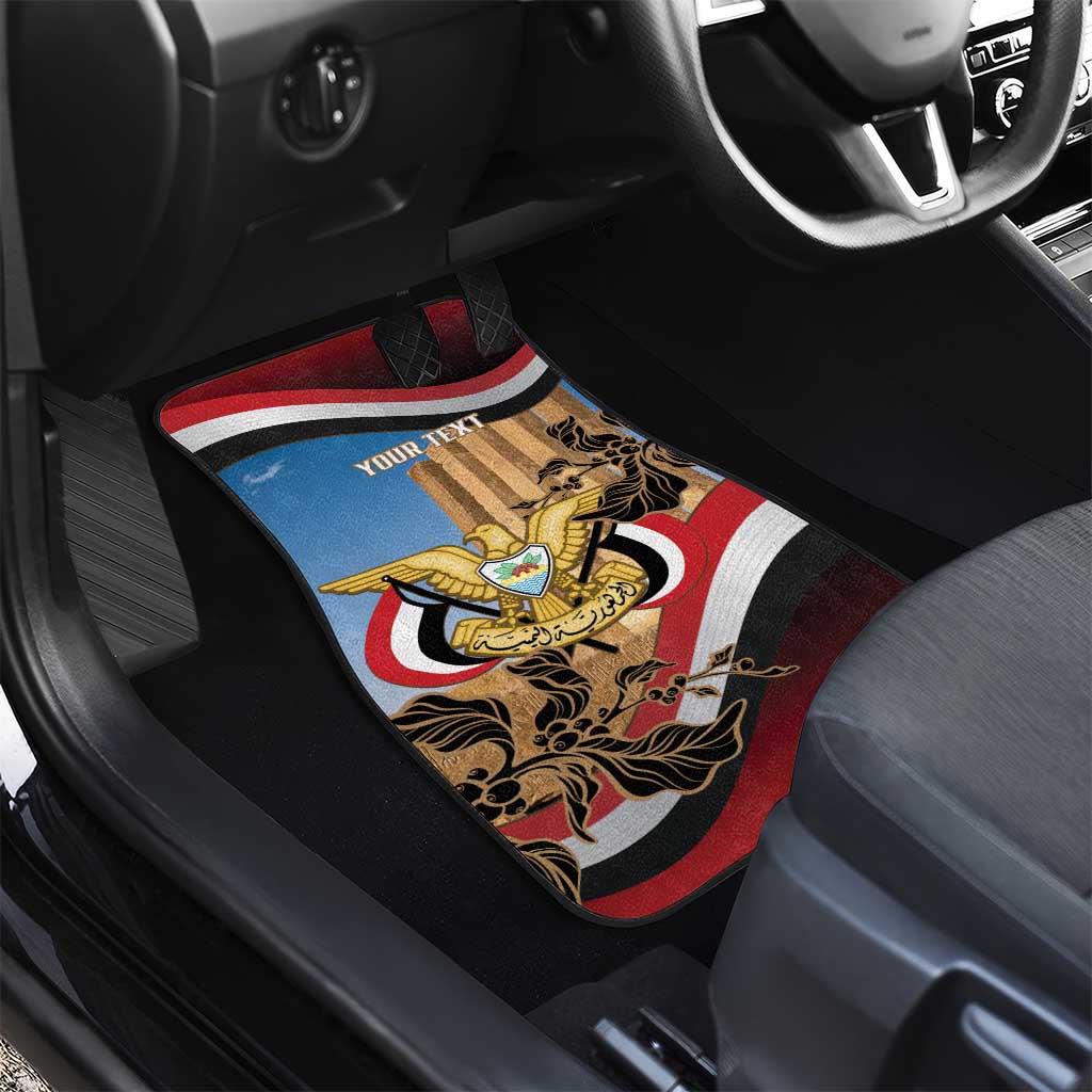 Personalised Yemen Independence Day Car Mats Awwam Temple With Coat Of Arms Proud - Wonder Print Shop