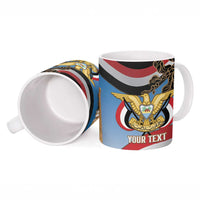 Personalised Yemen Independence Day Ceramic Mug Awwam Temple With Coat Of Arms Proud - Wonder Print Shop