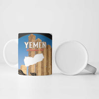 Personalised Yemen Independence Day Ceramic Mug Awwam Temple With Coat Of Arms Proud - Wonder Print Shop