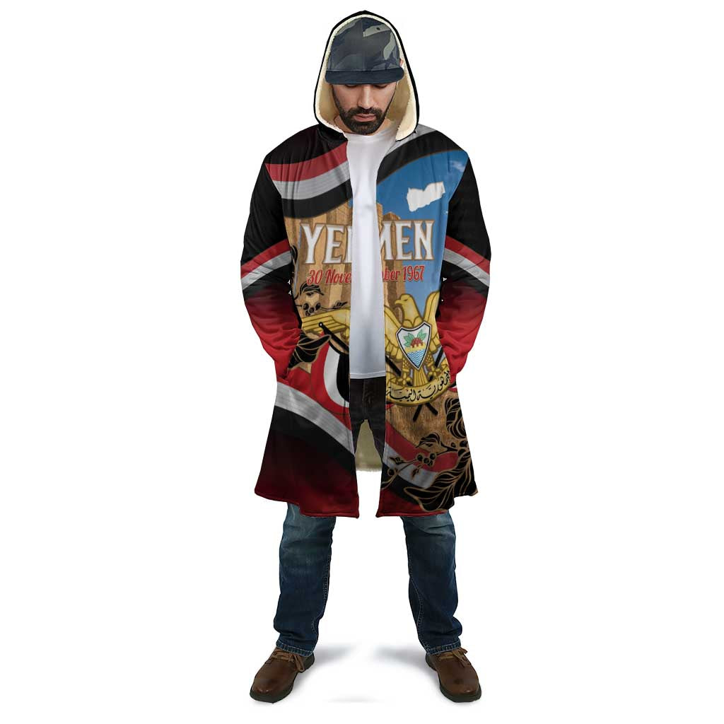 Personalised Yemen Independence Day Cloak Awwam Temple With Coat Of Arms Proud - Wonder Print Shop