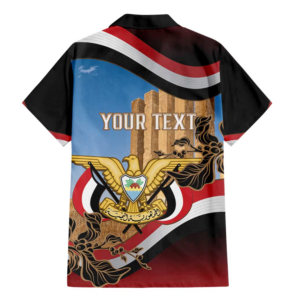 Personalised Yemen Independence Day Family Matching Mermaid Dress and Hawaiian Shirt Awwam Temple With Coat Of Arms Proud - Wonder Print Shop