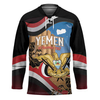 Personalised Yemen Independence Day Hockey Jersey Awwam Temple With Coat Of Arms Proud - Wonder Print Shop