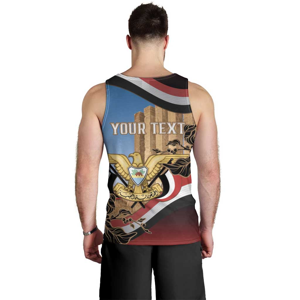 Personalised Yemen Independence Day Men Tank Top Awwam Temple With Coat Of Arms Proud - Wonder Print Shop