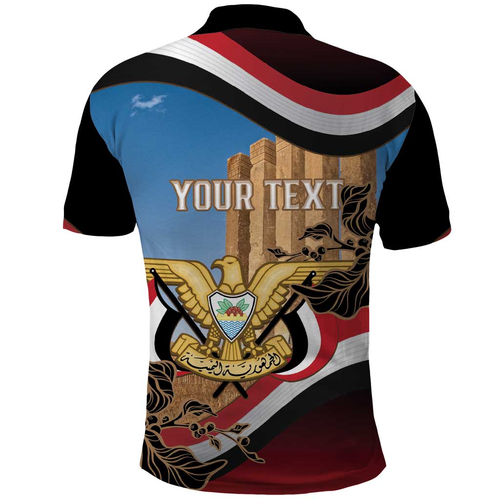 Personalised Yemen Independence Day Polo Shirt Awwam Temple With Coat Of Arms Proud - Wonder Print Shop