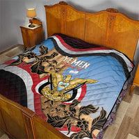 Personalised Yemen Independence Day Quilt Awwam Temple With Coat Of Arms Proud - Wonder Print Shop
