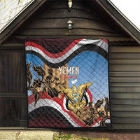 Personalised Yemen Independence Day Quilt Awwam Temple With Coat Of Arms Proud - Wonder Print Shop