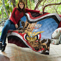 Personalised Yemen Independence Day Quilt Awwam Temple With Coat Of Arms Proud - Wonder Print Shop