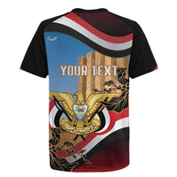 Personalised Yemen Independence Day Rugby Jersey Awwam Temple With Coat Of Arms Proud - Wonder Print Shop