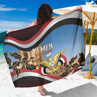 Personalised Yemen Independence Day Sarong Awwam Temple With Coat Of Arms Proud - Wonder Print Shop
