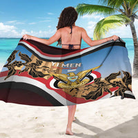 Personalised Yemen Independence Day Sarong Awwam Temple With Coat Of Arms Proud - Wonder Print Shop