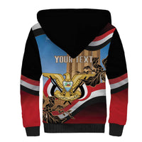 Personalised Yemen Independence Day Sherpa Hoodie Awwam Temple With Coat Of Arms Proud - Wonder Print Shop
