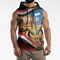 Personalised Yemen Independence Day Sleeveless Hoodie Awwam Temple With Coat Of Arms Proud - Wonder Print Shop