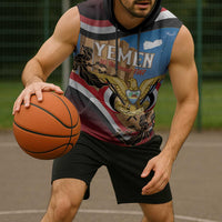 Personalised Yemen Independence Day Sleeveless Hoodie Awwam Temple With Coat Of Arms Proud - Wonder Print Shop